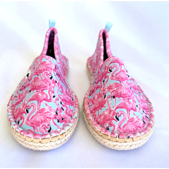 Simply Southern Pink Flamingo Women's Espadrilles Flats Shoes size 6 - Picture 4 of 7